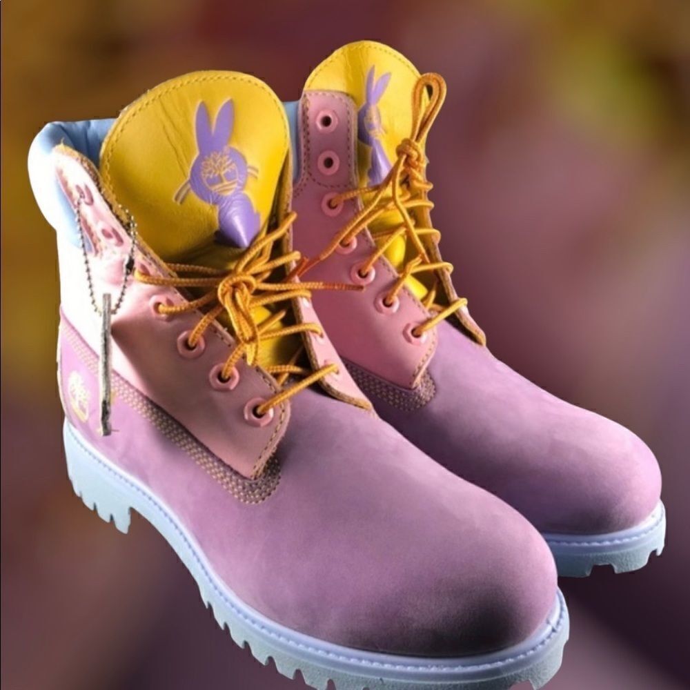 Rare Jeff Staple Design 2007 Easter Timberlands Pigeon Pink Purple Marigold 8M